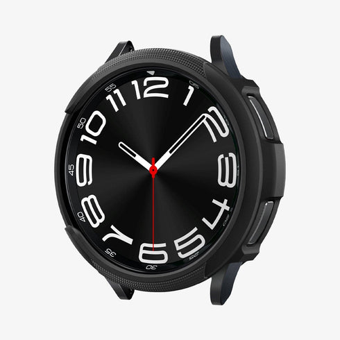 ACS06394 - Galaxy Watch 6 Classic (47mm) Case Liquid Air in matte black showing the front